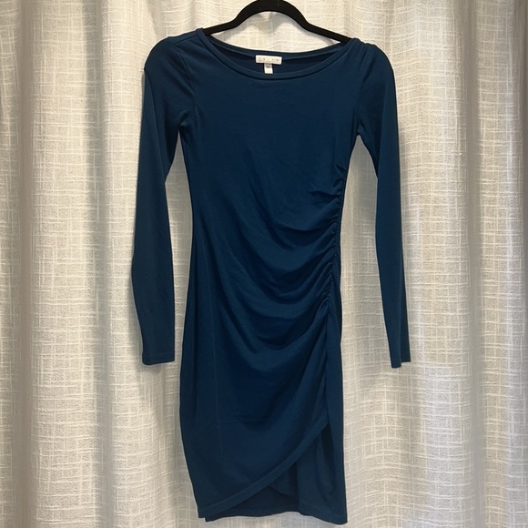 Leith Ruched Long Sleeve Dress XXS - Picture 5 of 7